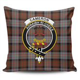 Clan Cameron of Erracht Weathered Tartan Crest Pillow Cover NG18 Clan Cameron Tartan Today